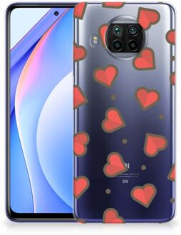 B2Ctelecom Silicone Hoesje Xiaomi Mi 10T Lite Transparant Hoesje Super als Sinterklaas Cadeautje Hearts