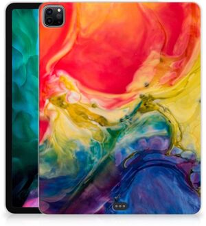 B2Ctelecom Silicone Tablet Hoes iPad Pro 12.9 (2020) | iPad Pro 12.9 (2021) Cover Watercolor Dark met doorzichte zijkanten