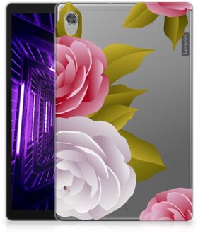 B2Ctelecom Siliconen Back Case Lenovo Tab M10 HD (2de generatie) Hoesje ontwerpen Roses met transparant zijkanten