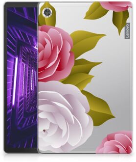 B2Ctelecom Siliconen Back Case Lenovo Tab M10 Plus Hoesje ontwerpen Roses met transparant zijkanten