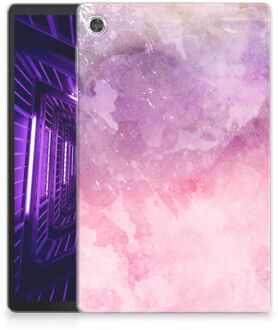 B2Ctelecom Siliconen Back Case Lenovo Tab M10 Plus Tablet Hoes Pink Purple Paint met doorzichte zijkanten