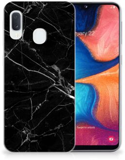 B2Ctelecom Siliconen Back Case Samsung Galaxy A20e TPU Hoesje Marmer Zwart - Beste cadeaus voor mannen