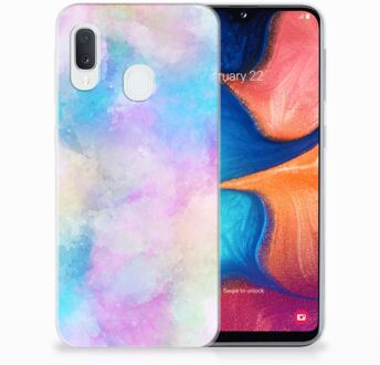 B2Ctelecom Siliconen Back Case Samsung Galaxy A20e TPU Hoesje Watercolor Light