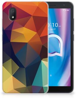 B2Ctelecom Siliconen Back Cover Alcatel 1B (2020) Doorzichtig Hoesje Polygon Color