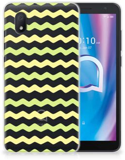 B2Ctelecom Siliconen Back Cover Alcatel 1B (2020) GSM Hoesje Waves Yellow