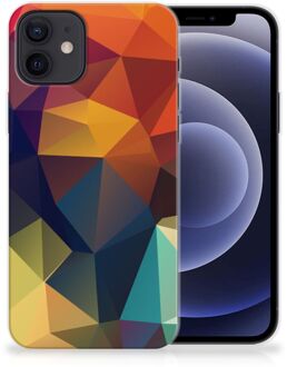 B2Ctelecom Siliconen Back Cover iPhone 12 | 12 Pro (6.1") Doorzichtig Hoesje Polygon Color