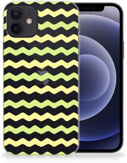 B2Ctelecom Siliconen Back Cover iPhone 12 | 12 Pro (6.1") GSM Hoesje Waves Yellow