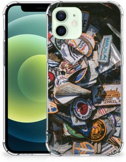 B2Ctelecom Siliconen Back Cover iPhone 12 Mini Telefoonhoesje  met doorzichtige rand Badges