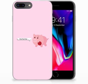 B2Ctelecom Siliconen Back Cover iPhone 7 Plus | 8 Plus Pig Mud