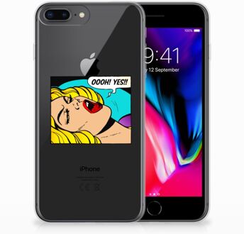 B2Ctelecom Siliconen Back Cover iPhone 7 Plus | 8 Plus Popart Oh Yes