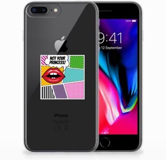 B2Ctelecom Siliconen Back Cover iPhone 7 Plus | 8 Plus Popart Princess