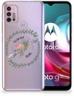 B2Ctelecom Siliconen Back Cover Motorola Moto G30 | G10 Hoesje Doorzichtig Boho Dreams