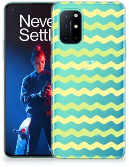 B2Ctelecom Siliconen Back Cover OnePlus 8T GSM Hoesje Waves Yellow