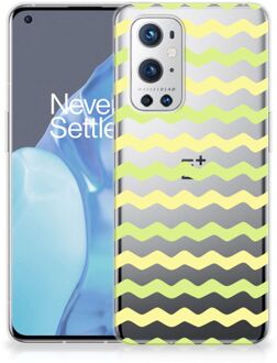 B2Ctelecom Siliconen Back Cover OnePlus 9 Pro GSM Hoesje Waves Yellow