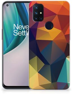 B2Ctelecom Siliconen Back Cover OnePlus Nord N10 5G Doorzichtig Hoesje Polygon Color