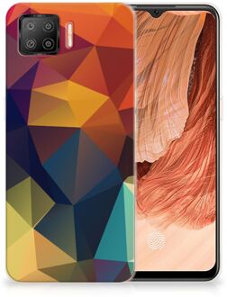 B2Ctelecom Siliconen Back Cover OPPO A73 4G Doorzichtig Hoesje Polygon Color