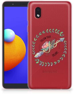 B2Ctelecom Siliconen Back Cover Samsung Galaxy A01 Core Hoesje Doorzichtig Boho Dreams