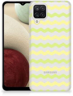 B2Ctelecom Siliconen Back Cover Samsung Galaxy A12 GSM Hoesje Waves Yellow