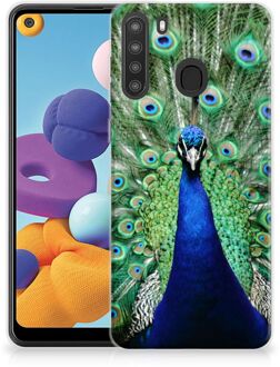 B2Ctelecom Siliconen Back Cover Samsung Galaxy A21 GSM Hoesje Pauw