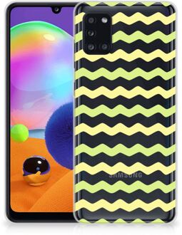 B2Ctelecom Siliconen Back Cover Samsung Galaxy A31 GSM Hoesje Waves Yellow