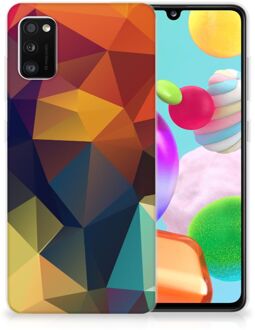 B2Ctelecom Siliconen Back Cover Samsung Galaxy A41 Doorzichtig Hoesje Polygon Color