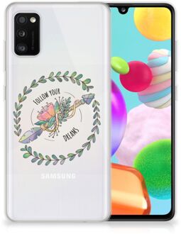 B2Ctelecom Siliconen Back Cover Samsung Galaxy A41 Hoesje Doorzichtig Boho Dreams