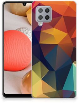 B2Ctelecom Siliconen Back Cover Samsung Galaxy A42 Doorzichtig Hoesje Polygon Color