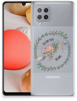 B2Ctelecom Siliconen Back Cover Samsung Galaxy A42 Hoesje Doorzichtig Boho Dreams