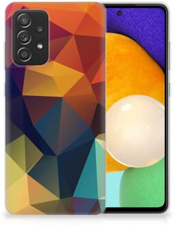 B2Ctelecom Siliconen Back Cover Samsung Galaxy A52 (5G/4G) Doorzichtig Hoesje Polygon Color