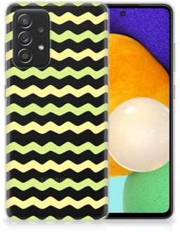 B2Ctelecom Siliconen Back Cover Samsung Galaxy A52 (5G/4G) GSM Hoesje Waves Yellow