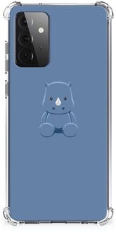 B2Ctelecom Siliconen Back Cover Samsung Galaxy A72 4G/5G Telefoonhoesje  met doorzichtige rand Baby Rhino