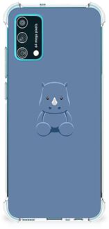 B2Ctelecom Siliconen Back Cover Samsung Galaxy M02s | A02s Telefoonhoesje  met doorzichtige rand Baby Rhino