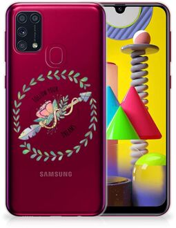 B2Ctelecom Siliconen Back Cover Samsung Galaxy M31 Hoesje Doorzichtig Boho Dreams