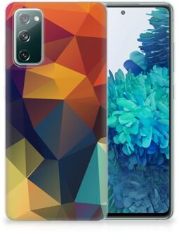 B2Ctelecom Siliconen Back Cover Samsung Galaxy S20 FE Doorzichtig Hoesje Polygon Color