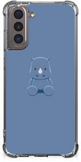 B2Ctelecom Siliconen Back Cover Samsung Galaxy S21 Telefoonhoesje  met doorzichtige rand Baby Rhino