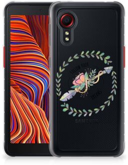 B2Ctelecom Siliconen Back Cover Samsung Galaxy Xcover 5 Hoesje Doorzichtig Boho Dreams