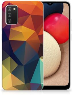 B2Ctelecom Siliconen Back Cover Samsung M02s | Samsung Galaxy A02s Doorzichtig Hoesje Polygon Color