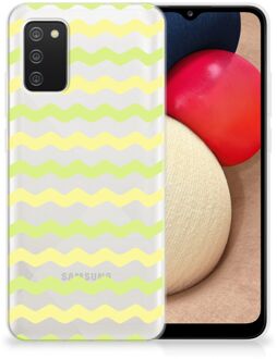 B2Ctelecom Siliconen Back Cover Samsung M02s | Samsung Galaxy A02s GSM Hoesje Waves Yellow