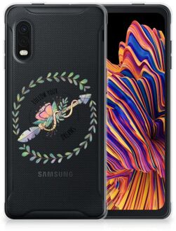 B2Ctelecom Siliconen Back Cover Samsung Xcover Pro Hoesje Doorzichtig Boho Dreams