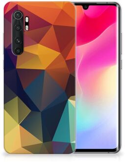 B2Ctelecom Siliconen Back Cover Xiaomi Mi Note 10 Lite Doorzichtig Hoesje Polygon Color