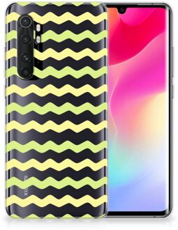 B2Ctelecom Siliconen Back Cover Xiaomi Mi Note 10 Lite GSM Hoesje Waves Yellow