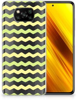 B2Ctelecom Siliconen Back Cover Xiaomi Poco X3 GSM Hoesje Waves Yellow