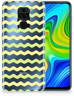 B2Ctelecom Siliconen Back Cover Xiaomi Redmi Note9 GSM Hoesje Waves Yellow