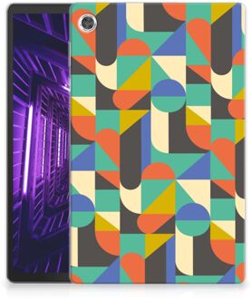 B2Ctelecom Siliconen Backcase Lenovo Tab M10 Plus Hoesje Funky Retro met doorzichte zijkanten