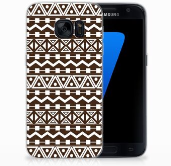 B2Ctelecom Siliconen Backcase Samsung S7 Aztec Brown