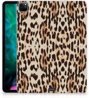 B2Ctelecom Siliconen Backcover iPad Pro 12.9 (2020) | iPad Pro 12.9 (2021) Bumper Hoesje Leopard met transparant zijkanten