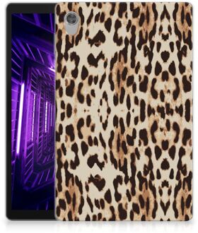 B2Ctelecom Siliconen Backcover Lenovo Tab M10 HD (2de generatie) Bumper Hoesje Leopard met transparant zijkanten