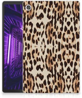 B2Ctelecom Siliconen Backcover Lenovo Tab M10 Plus Bumper Hoesje Leopard met transparant zijkanten