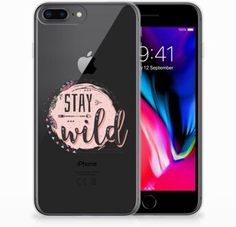 B2Ctelecom Siliconen Bumper Hoesje iPhone 7 Plus | 8 Plus Boho Stay Wild