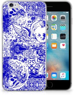 B2Ctelecom Siliconen Case iPhone 6 | 6S Angel Skull Blue